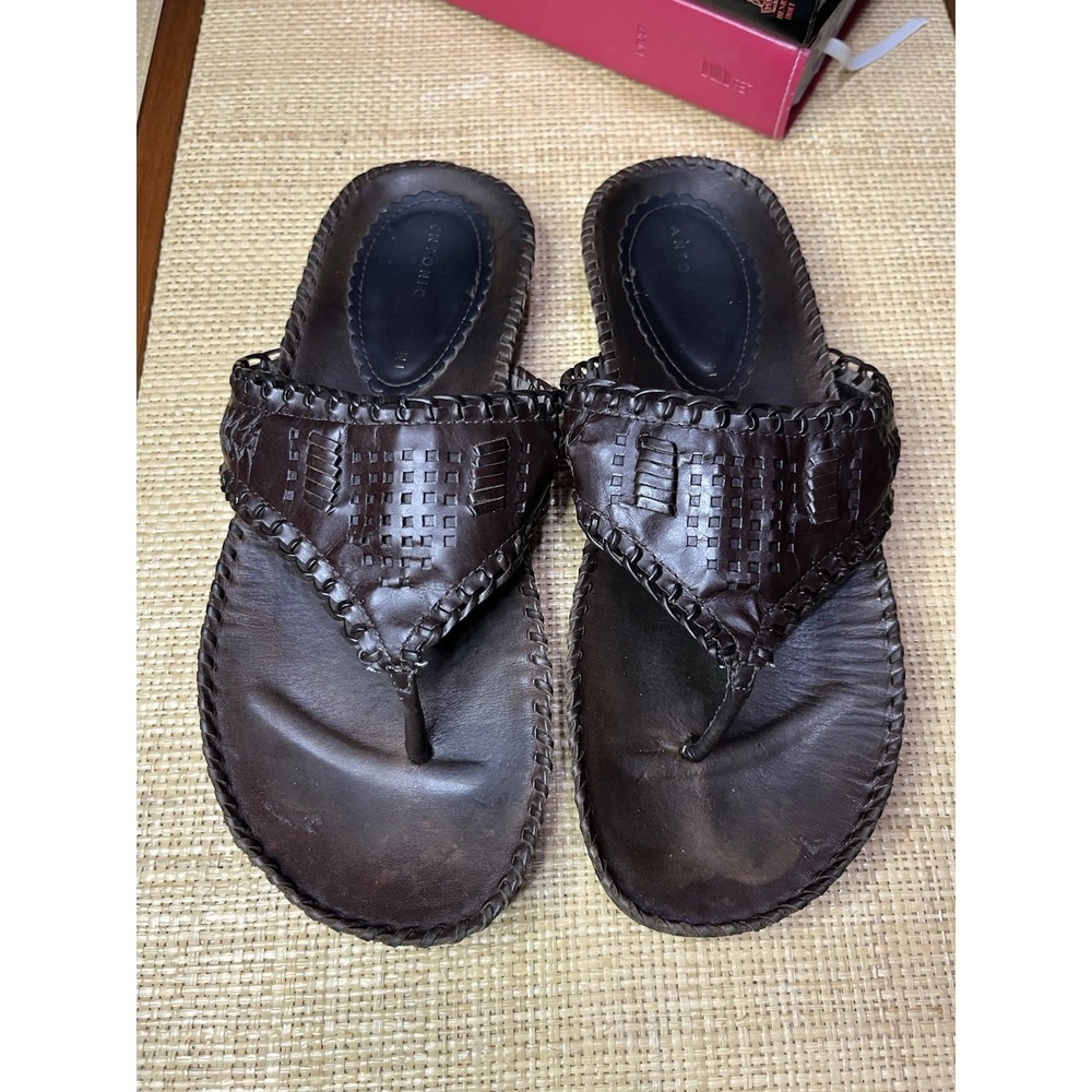 Antonio‎ Melani Size 9.5 Brown Braided Slip On Sandals